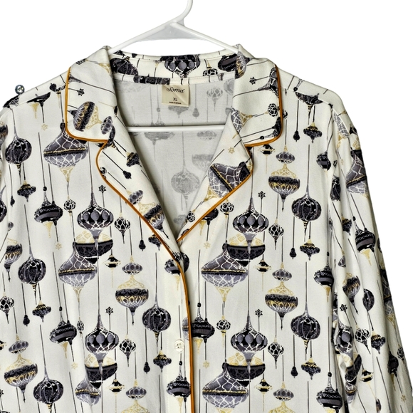 NWOT Soma Christmas Ornament Pajama Pants Set M/L - Picture 4 of 16